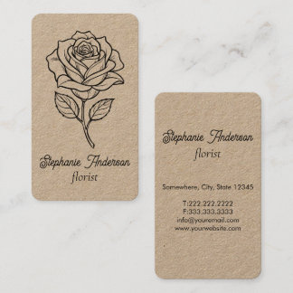 Cartão De Visita Padrão Floral Moderno e Sofisticado Florista