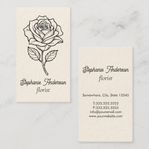 Cartão De Visita Padrão Floral Moderno e Sofisticado Florista