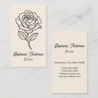 Cartão De Visita Padrão Floral Moderno e Sofisticado Florista
