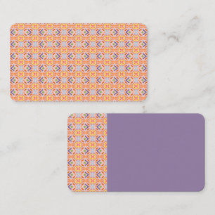 Cartão De Visita Padrão Geométrico Mosaico Pixel Pastel Retro