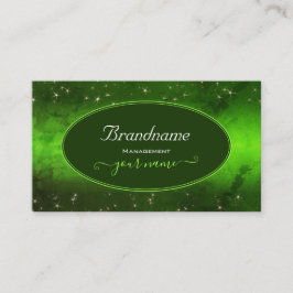 Cartão De Visita Padrão Marmoreado Verde - Estrelas de Brilho Brilh