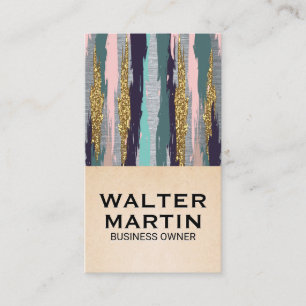 Cartão De Visita Padrão Metálico e Artístico