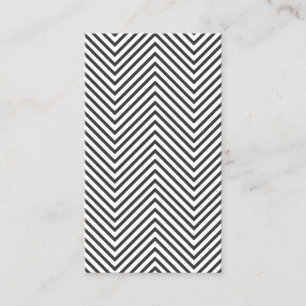 Cartão De Visita Padrão Tendy & Hip Black/White Chevron