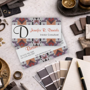 Cartão De Visita Padrão Único de Arte Tribal Indiana Americana