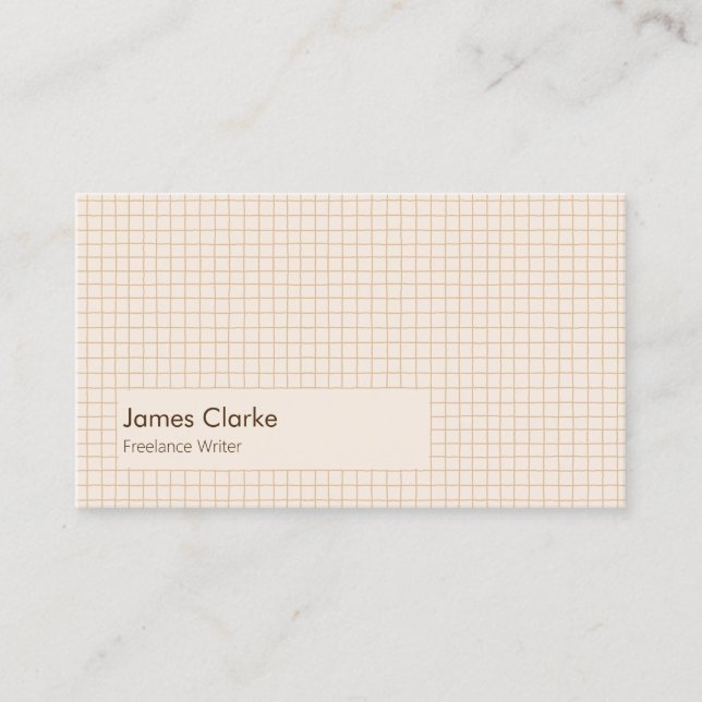 Cartão De Visita Padrão Verificado de Delicado Castanho (Frente)