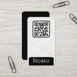 Cartão De Visita Padrão Vinculado ao Código QR Personalizado