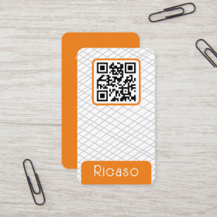 Cartão De Visita Padrão Vinculado ao Código QR Personalizado