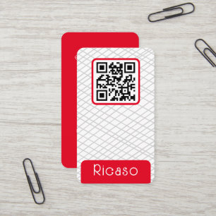 Cartão De Visita Padrão Vinculado ao Código QR Personalizado