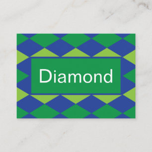 Cartão De Visita Padrão Xadrez Diamante Verde Lima Verde