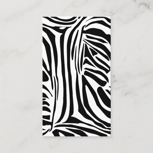 Cartão De Visita Padrão zebra (Frente)