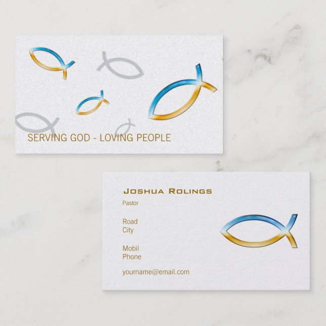 Cartão De Visita Padre do pastor | do cristão | (Frente/Verso)