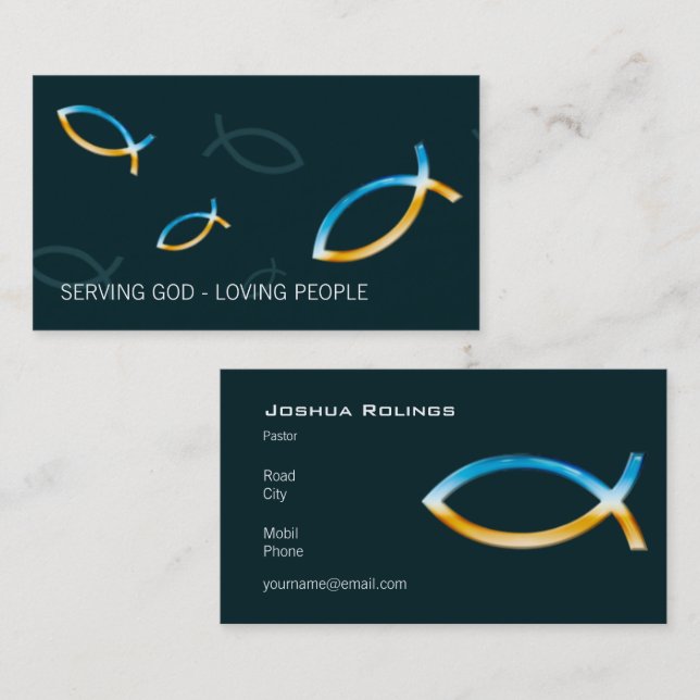 Cartão De Visita Padre do pastor | do cristão | (Frente/Verso)