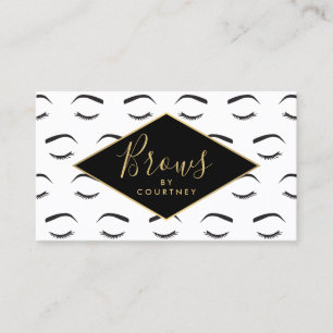 Cartão De Visita Padrões de flechas e flechas branco/preto/Dourado
