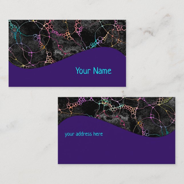 Cartão De Visita Padrões De Mão E Digitalmente Pintados Artigo 44º (Frente/Verso)