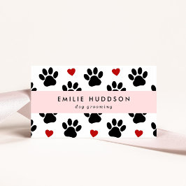 Cartão De Visita Padrões De Patas, Cachorro, Cachorro-Walker, Compr