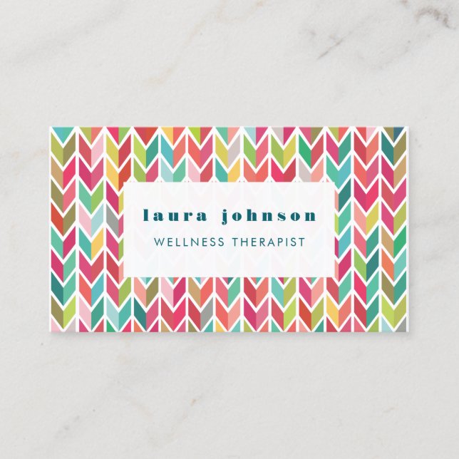 Cartão De Visita Padrões de Setas Aztec Uso Terapêutico de Bem-Esta (Frente)
