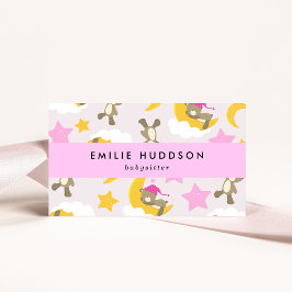 Cartão De Visita Padrões De Ursos, Babá, Cuidados Diários, Cuidados