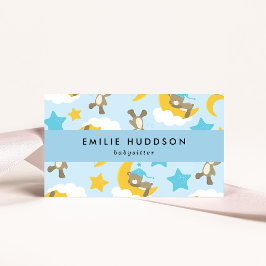 Cartão De Visita Padrões De Ursos, Babá, Cuidados Diários, Cuidados