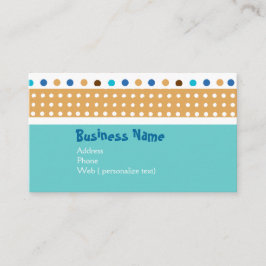 Cartão De Visita Padrões lunáticos artísticos bonitos de Polkadots