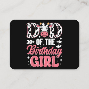 Cartão De Visita Pai Da Menina Do Aniversário Boi Pai Papai