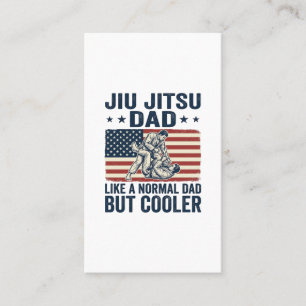 Cartão De Visita Pai de Jiu Jitsu Camisa Vintage Bandeira Design_1
