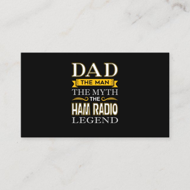 Cartão De Visita Pai de rádio Mens Ham Shirts presentes para Pais - (Frente)