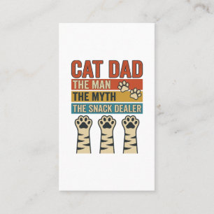 Cartão De Visita Pai Gato O Revendedor de Lanche Camisa Vintage Ama