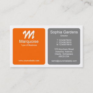 Cartão De Visita Painéis - Laranja e Cinza