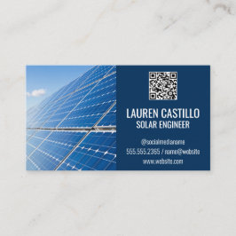 Cartão De Visita Painéis Solares | Código de verificação QR