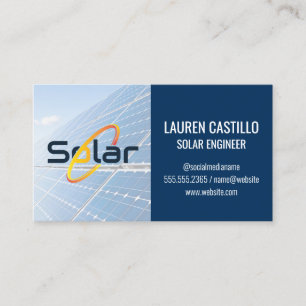 Cartão De Visita Painéis Solares de Energia   Lâmpada   Código de Q