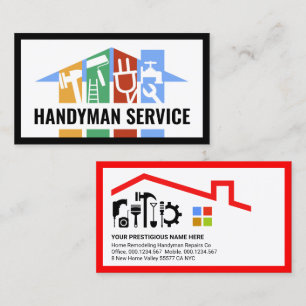 Cartão De Visita Painel de Ferramentas do Manual para Construção de