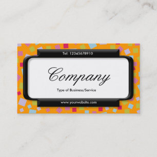 Cartão De Visita Painel na moda (fonte Script) - Cores em cascata I