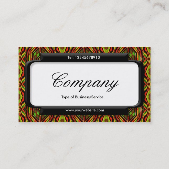 Cartão De Visita Painel na moda (fonte Script) - Padrão Retroativo (Frente)