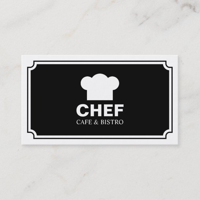 Cartão De Visita Painel na moda - Preto (Frente)