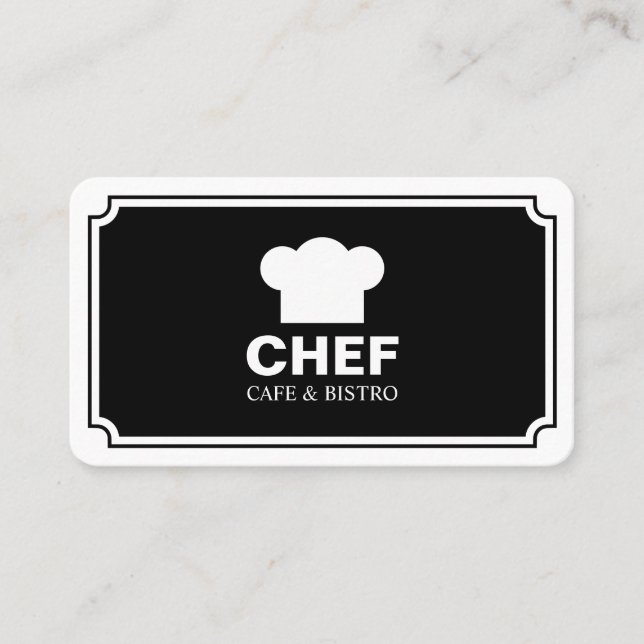 Cartão De Visita Painel na moda - Preto (Eggshell) (Frente)