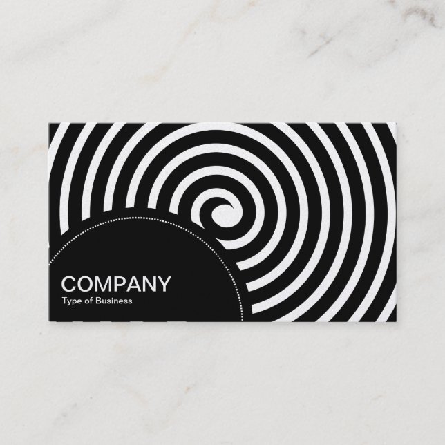 Cartão De Visita Painel semicírculo (pontos) - Preto espiral (Plati (Frente)