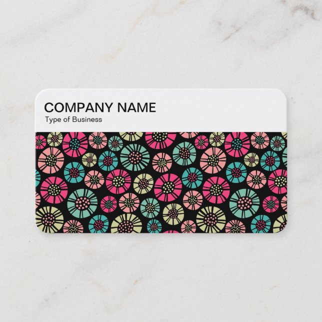 Cartão De Visita Painel superior - Flores do Abstrato 031023 (Frente)