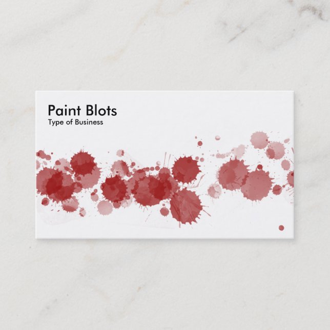 Cartão De Visita Paint Blots - Ruby (Frente)