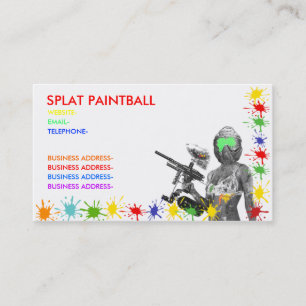 Cartão De Visita Paintball