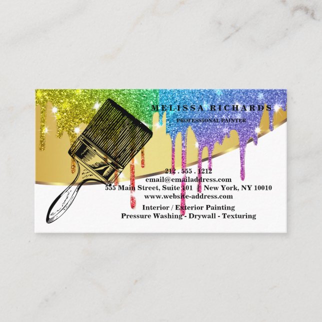 Cartão De Visita Painter Business Card (Frente)