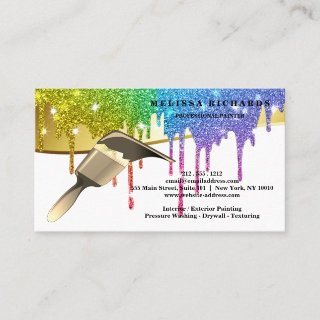 Cartão De Visita Painter Business Card (Frente)