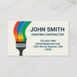 Cartão De Visita Painting Contractor Business Card