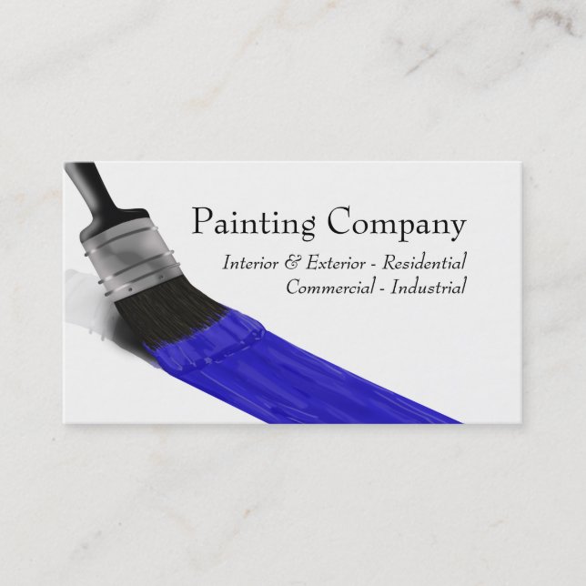 Cartão De Visita Painting Painter Service Company Brussel Blue (Frente)