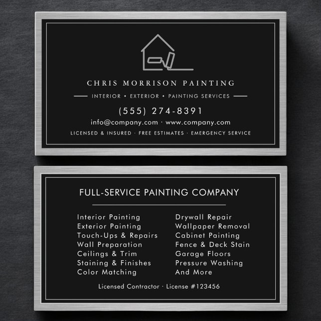 Cartão De Visita Painting Service House Painter (Criador carregado)