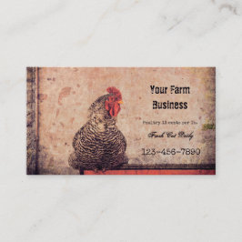 Cartão De Visita País da Fazenda de Textura Antiquada da Vintagem d