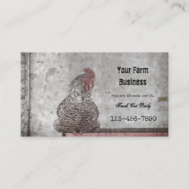 Cartão De Visita País de Textura Antiquada da Fazenda de galhardete