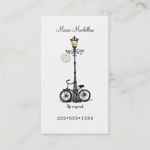 Cartão De Visita País do cargo da lâmpada da bicicleta do vintage