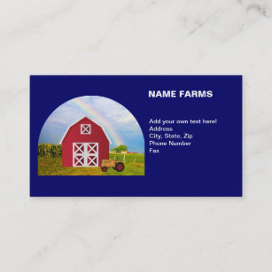 Cartão De Visita País Fazenda Red Barn Blue Sky Seu nome