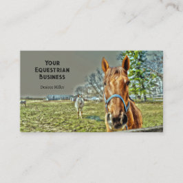 Cartão De Visita País Russo de Fazenda de Cavalo