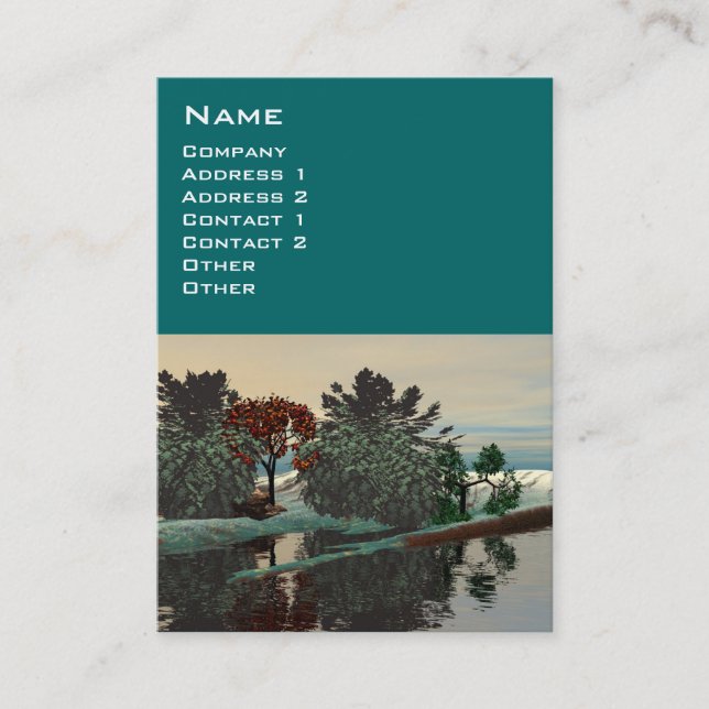 Cartão De Visita PAISAGEM DE alienígena, HIPERIÕES DE LAGOÃO DE ÁRV (Frente)